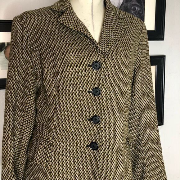 Vintage Pat McDonagh Tweed Wool Women’s Long Dress Coat 8 Medium - Picture 4 of 14